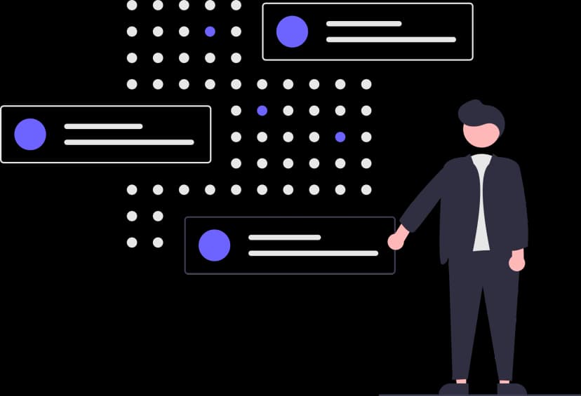 Picture of a person making a business decision