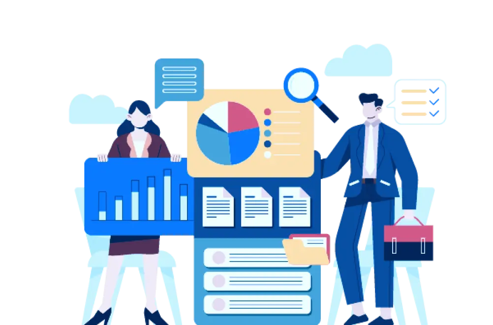 Business analytics illustration