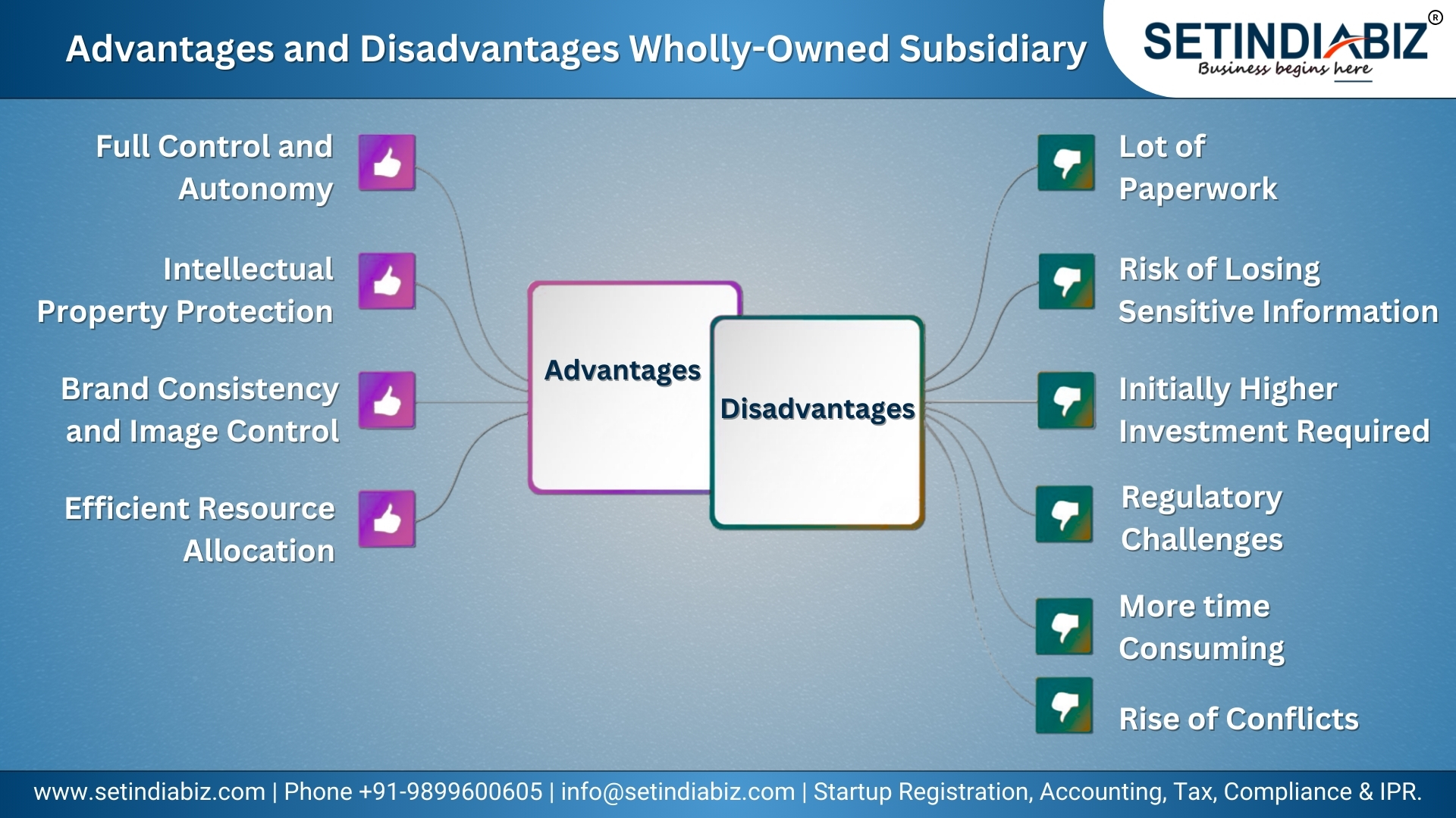 Advantages and Disadvantages Wholly-Owned Subsidiary