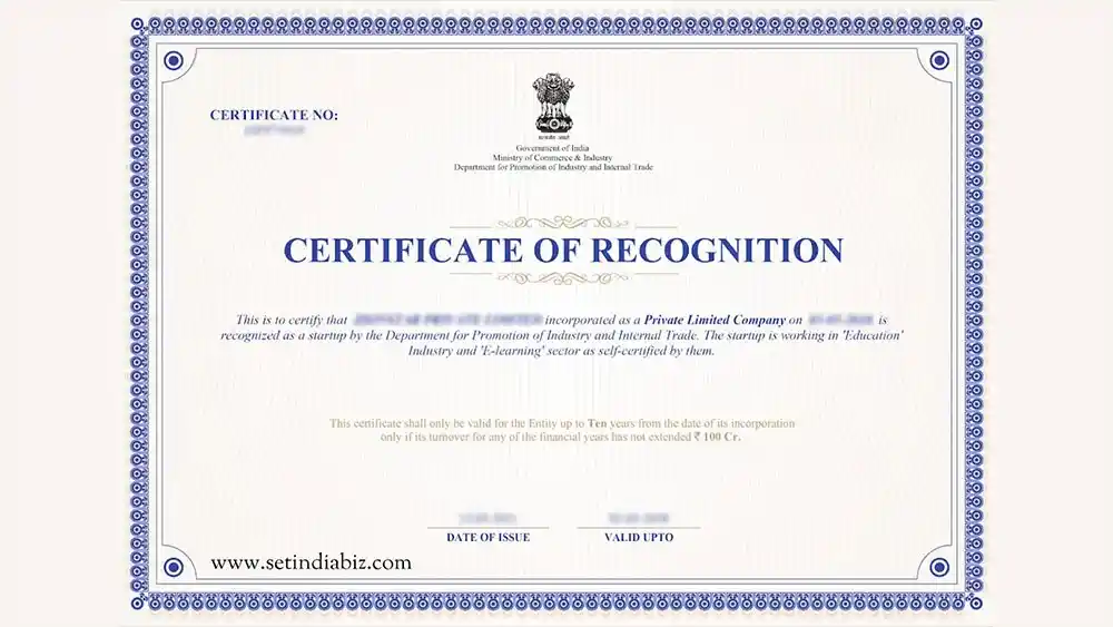 dpiit certificate