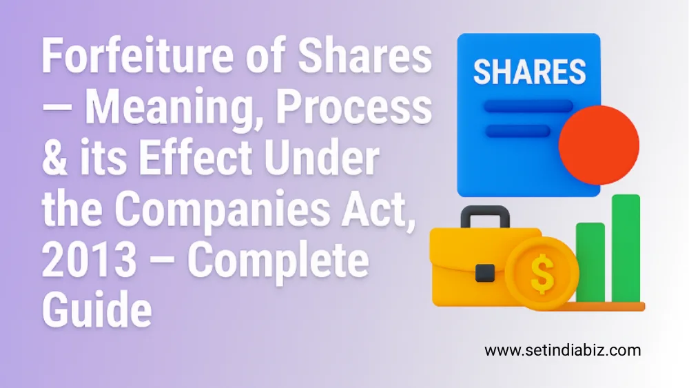 Forfeiture of Shares – Meaning, Process & its Effect Under the Companies Act, 2013 – Complete Guide