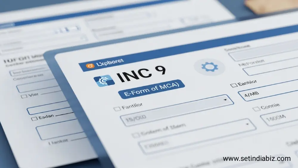 INC 9 (E-Form of MCA)