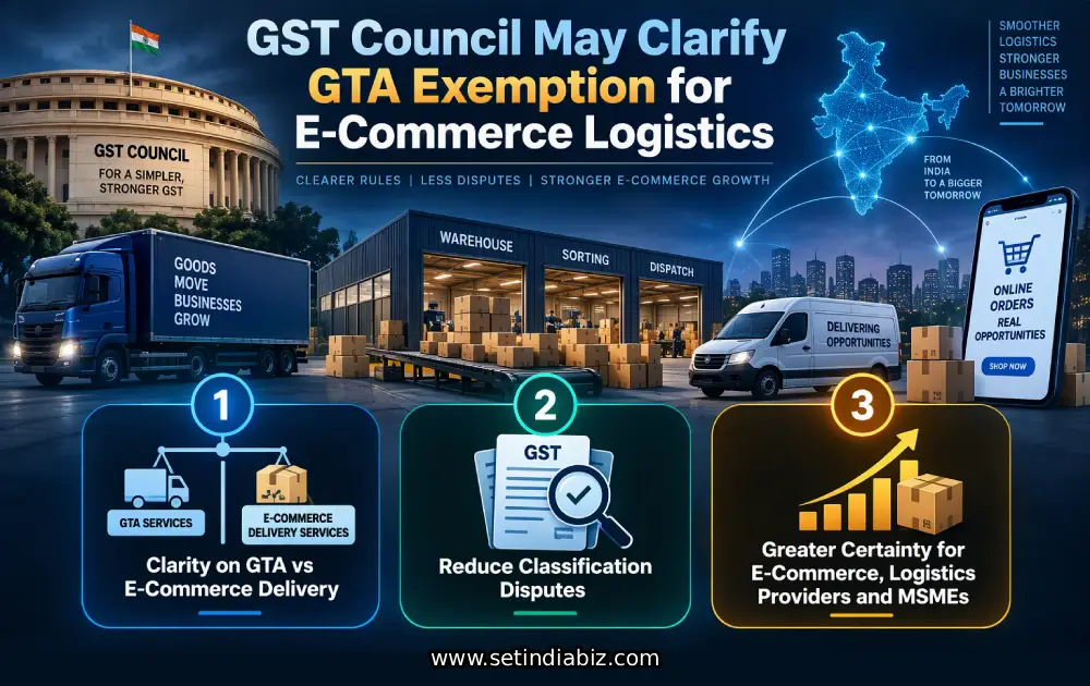 GST Council May Clarify GTA Exemption for E-Commerce Logistics