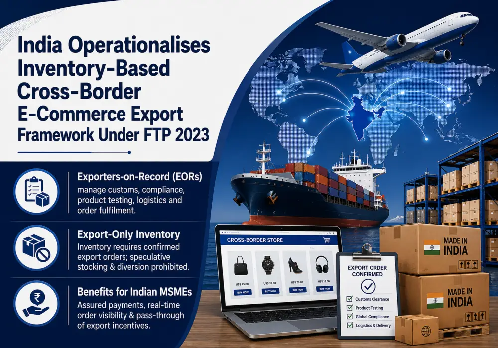 India Operationalises Inventory-Based Cross-Border E-Commerce Export Framework Under FTP 2023