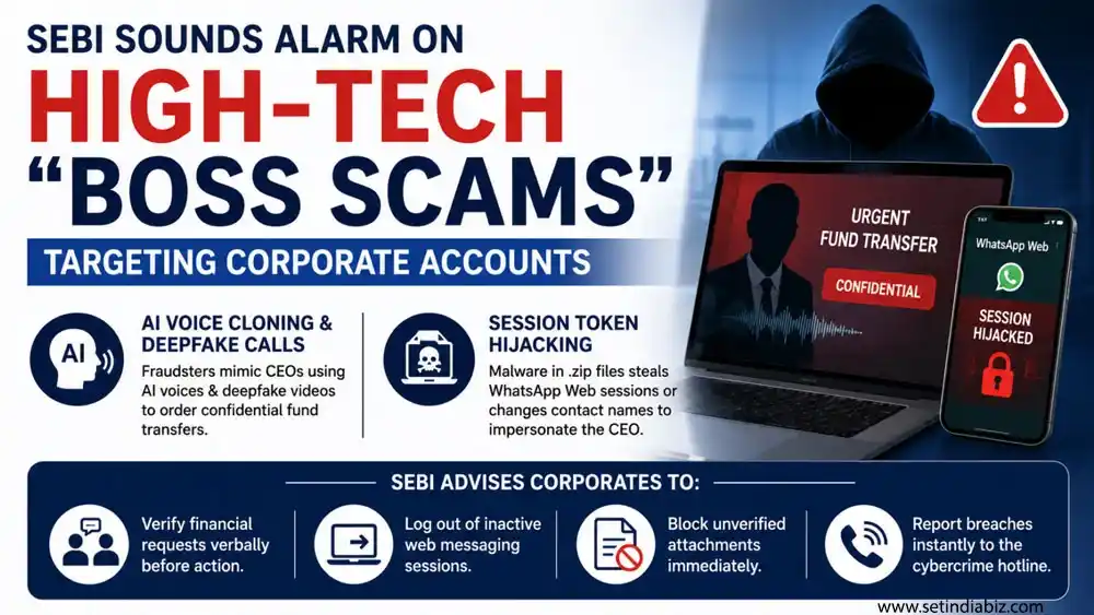 SEBI Alarm on High-Tech “Boss Scams” Targeting Corporate Accounts
