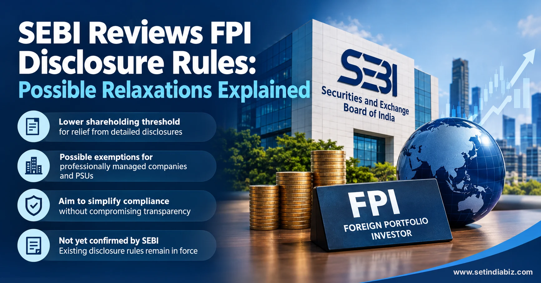sebi fpi disclosure norms relaxation 2026
