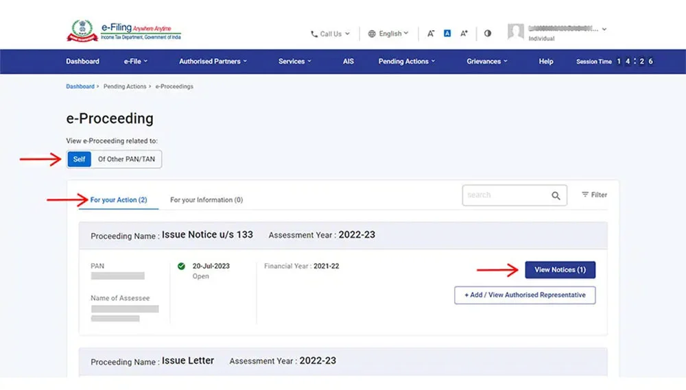 On ‘e-Proceedings’ Page,