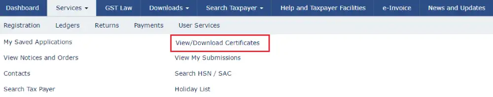 View/Download Certificate