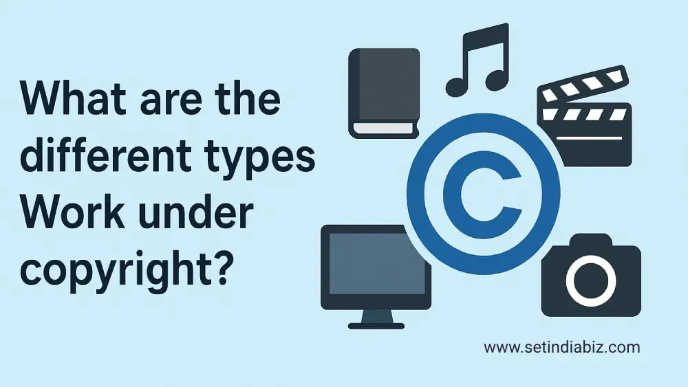 What are the different types of Work under copyright?
