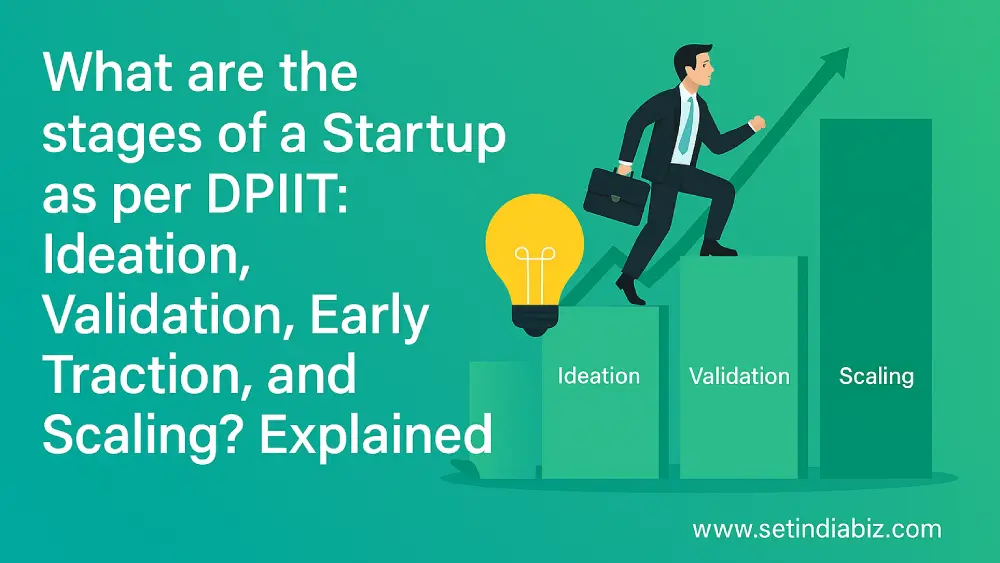 What are the stages of a Startup as per DPIIT: Ideation, Validation, Early Traction, and Scaling? Explained