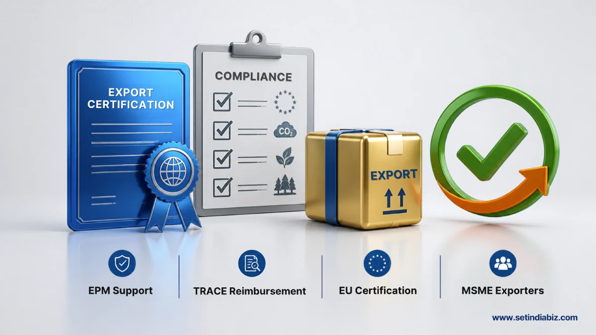 export certification cost support msme epm