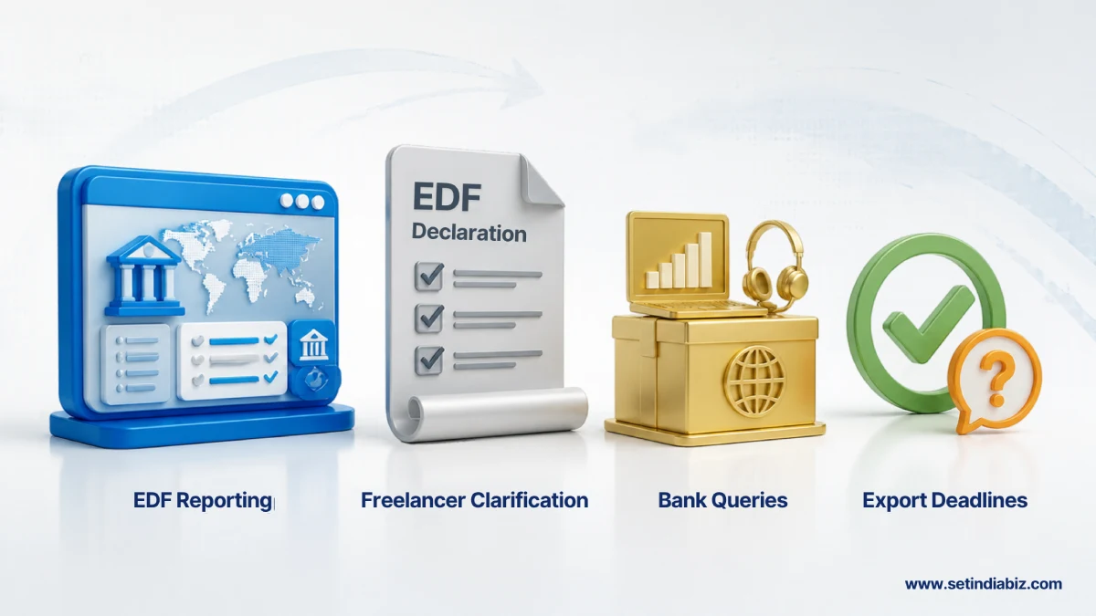 rbi edf rules service exports freelancers