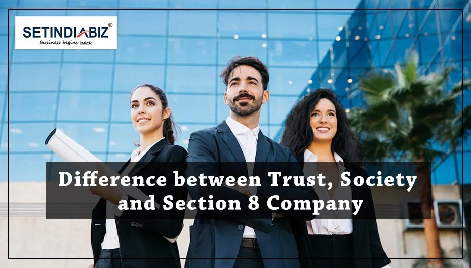 Difference Between Trust, Society & Section 8 Company