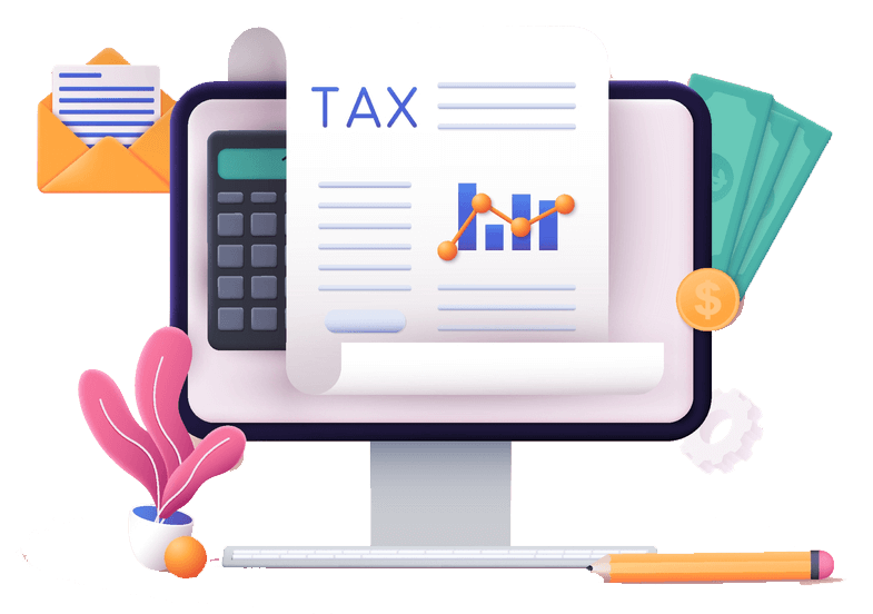 income tax return filing icon